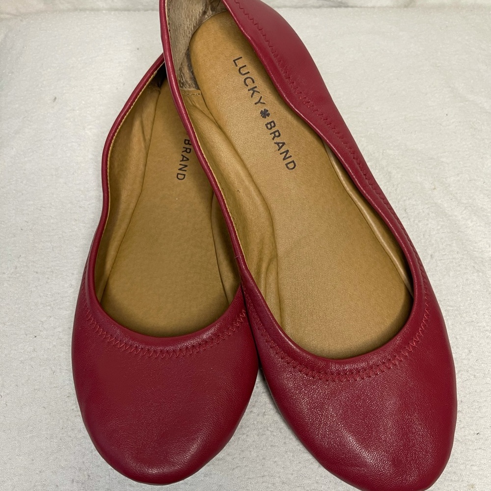 Lucky Brand Ballet Flat- Raspberry- Size 8 1/2